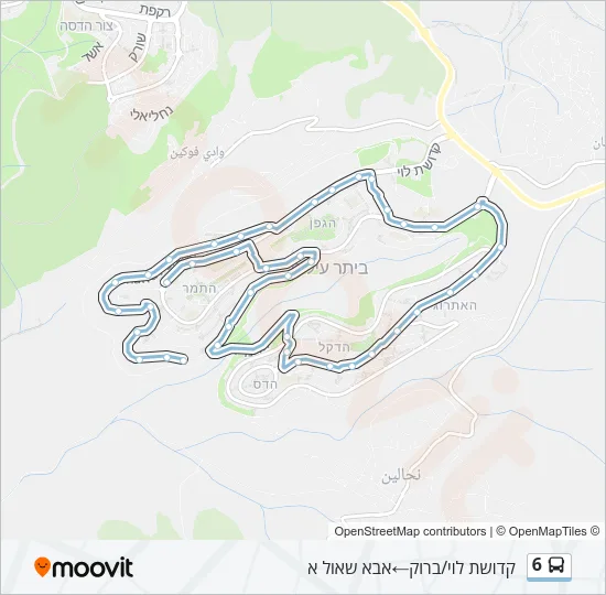 Автобус 6: карта маршрута