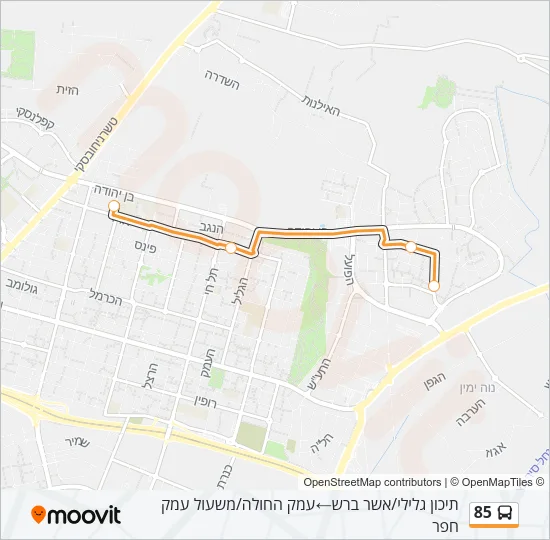 85 Bus Line Map