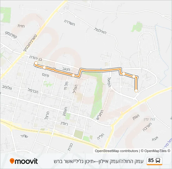 85 Bus Line Map