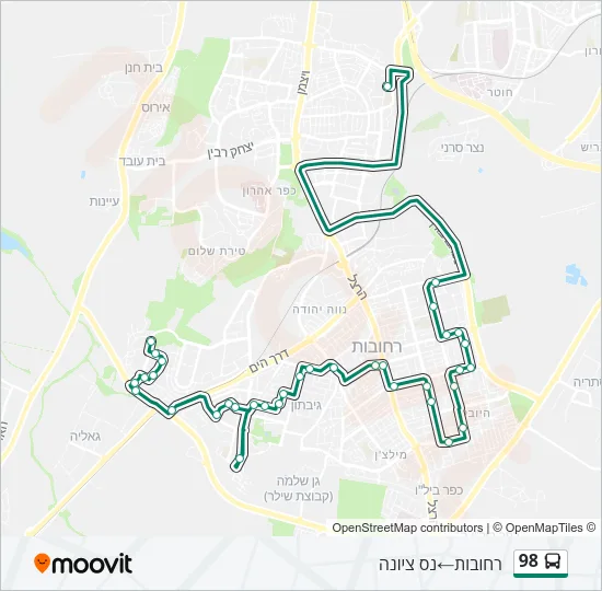 98 Bus Line Map