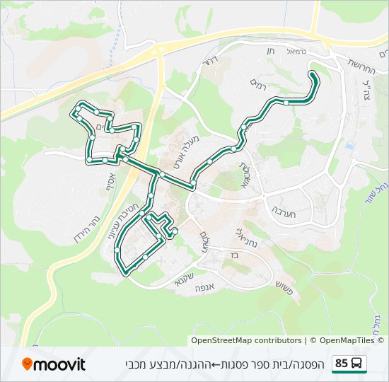 85 bus Line Map