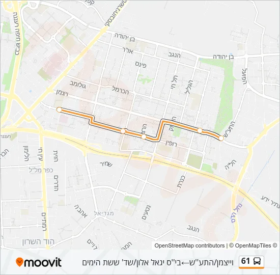 61 Bus Line Map