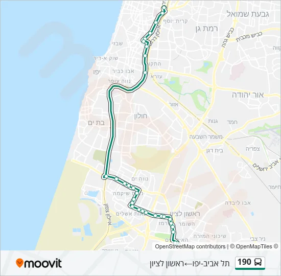190 Bus Line Map