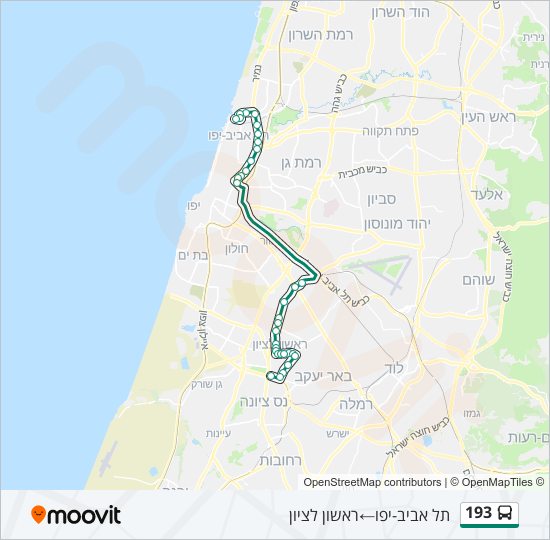 193 bus Line Map