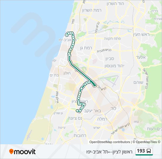 193 Bus Line Map