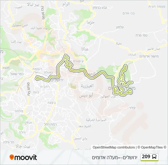 209 Bus Line Map