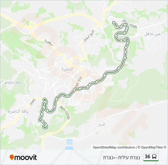 36 Bus Line Map