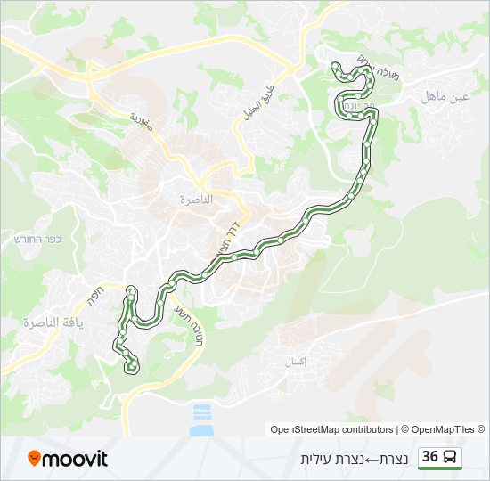36 Bus Line Map