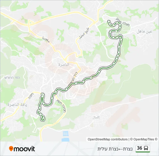 36 Bus Line Map