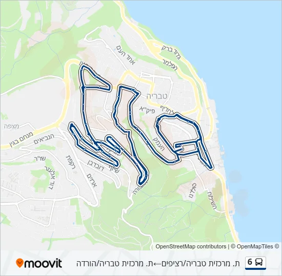 Автобус 6: карта маршрута