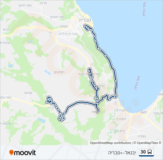 30 bus Line Map