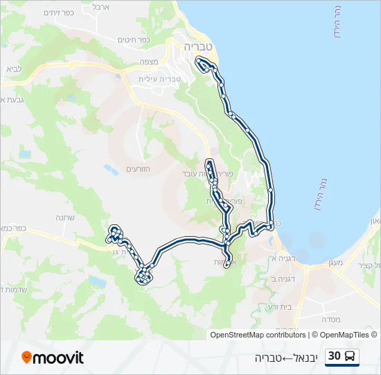 30 Bus Line Map