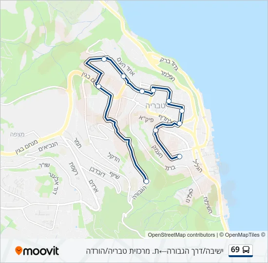 69 Bus Line Map