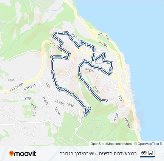 69 Bus Line Map