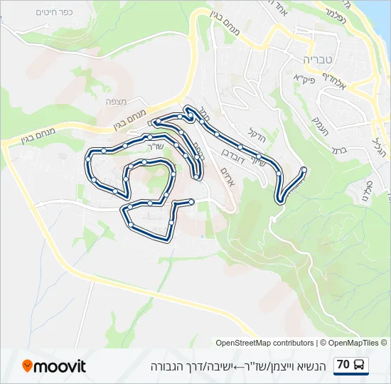 70 Bus Line Map