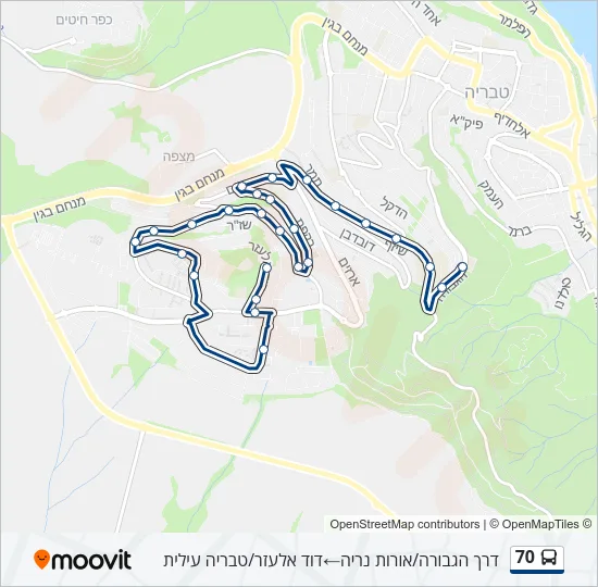 70 Bus Line Map