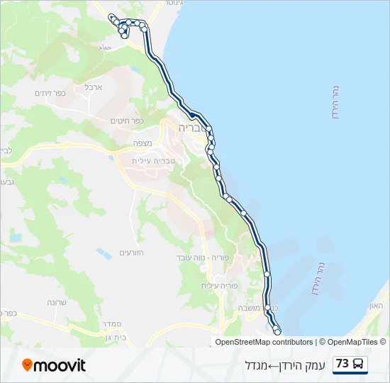73 Bus Line Map