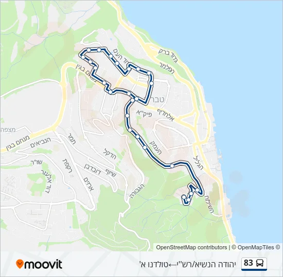 83 Bus Line Map