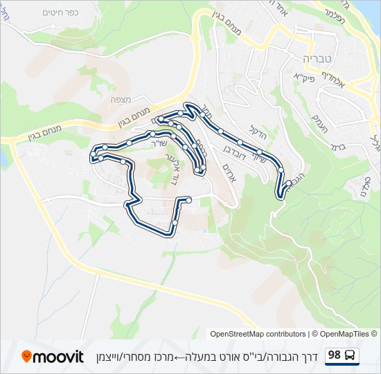98 Bus Line Map
