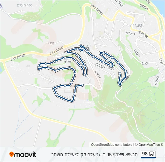98 Bus Line Map