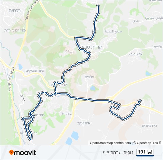 Автобус 191: карта маршрута