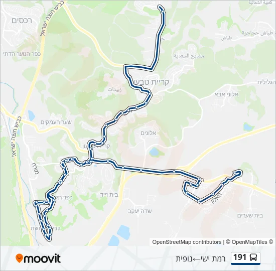 191 Bus Line Map