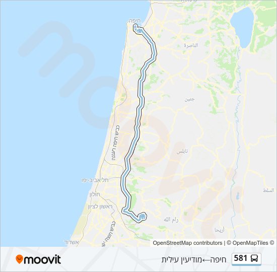 581 Bus Line Map