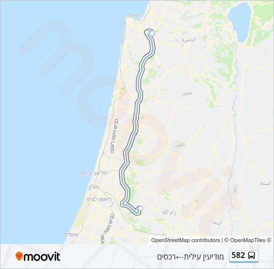 582 Bus Line Map
