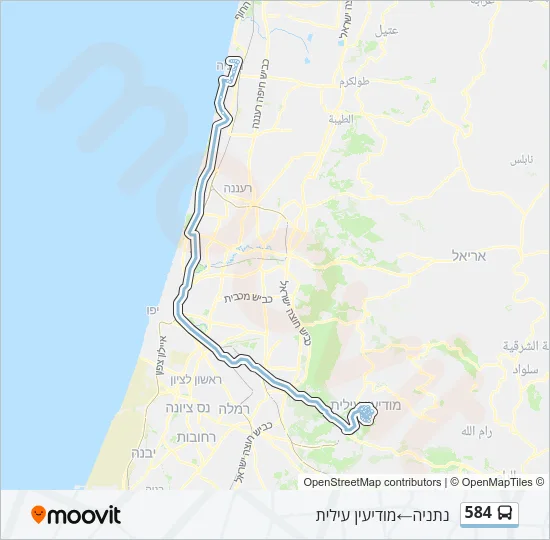 584 Bus Line Map