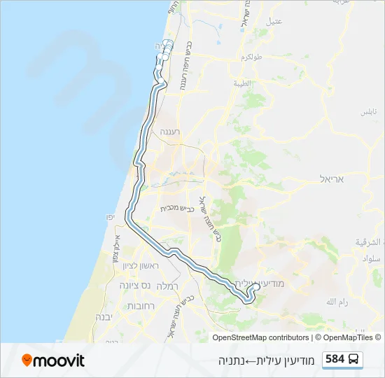 584 Bus Line Map