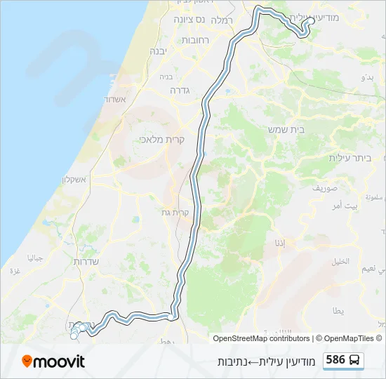 586 Bus Line Map