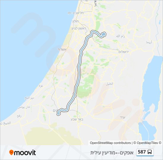 Автобус 587: карта маршрута