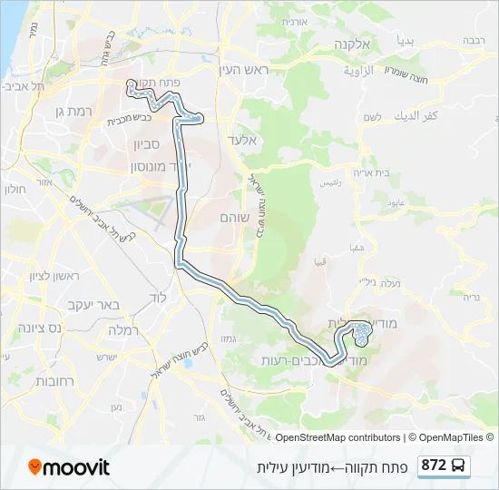872 Bus Line Map