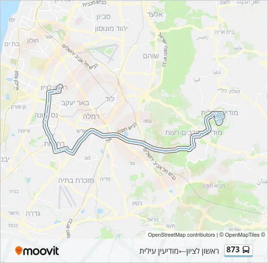 873 Bus Line Map