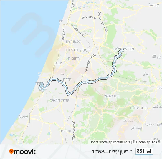 881 Bus Line Map