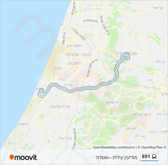 891 Bus Line Map