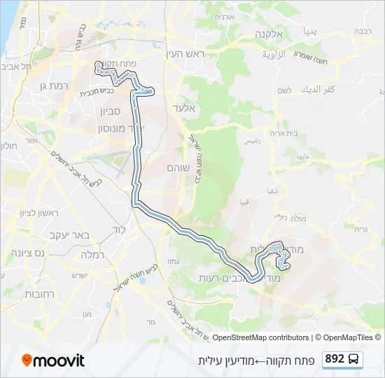 892 Bus Line Map