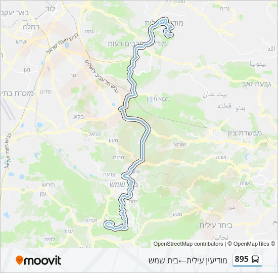 895 Bus Line Map