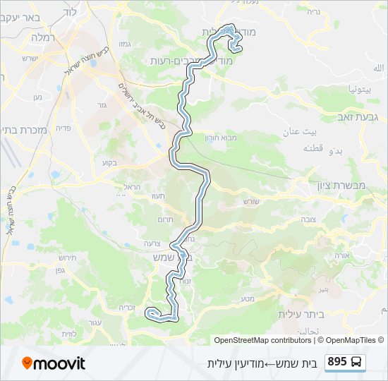 895 Bus Line Map