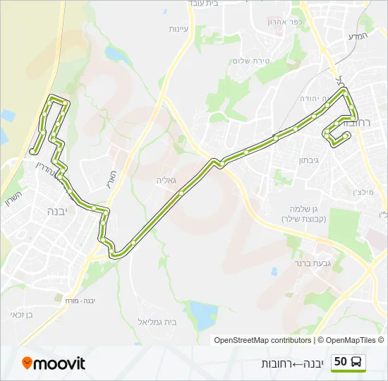 50 Bus Line Map