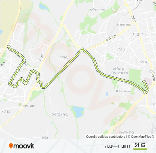 51 Bus Line Map