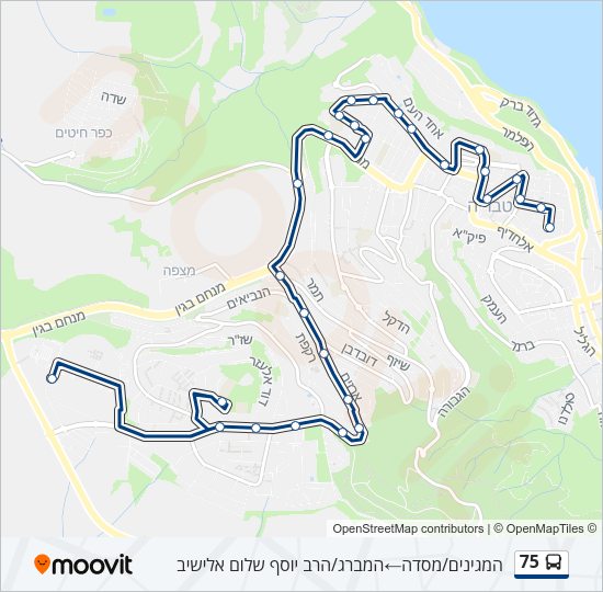 75 Bus Line Map