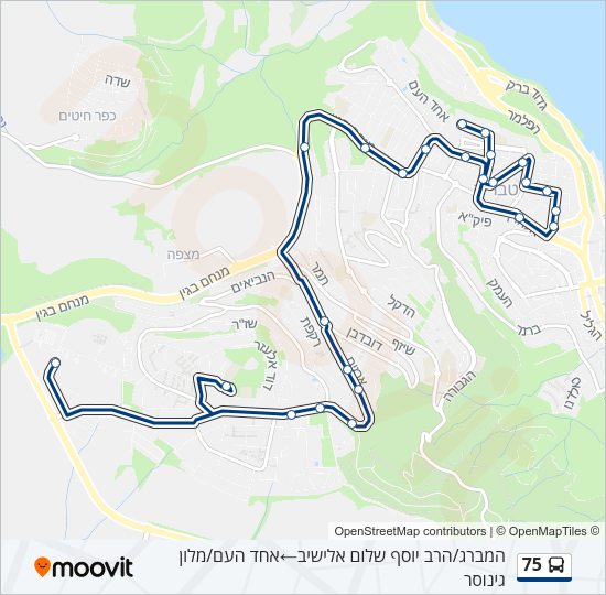 75 Bus Line Map