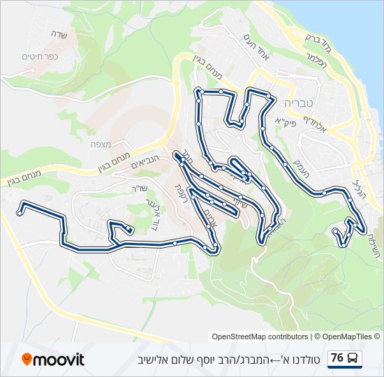 76 Bus Line Map