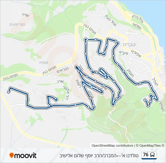 76 Bus Line Map