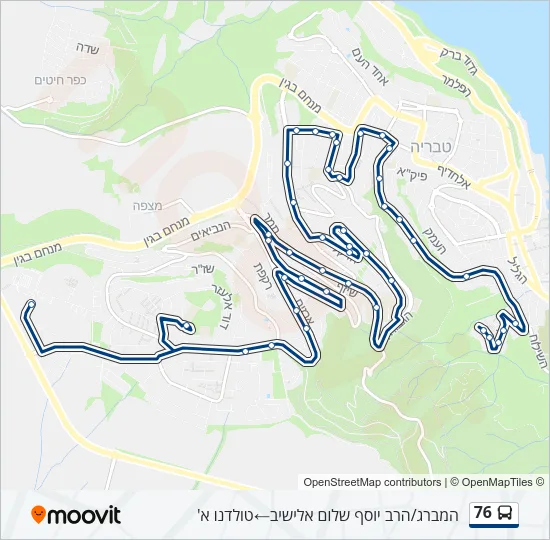 76 Bus Line Map