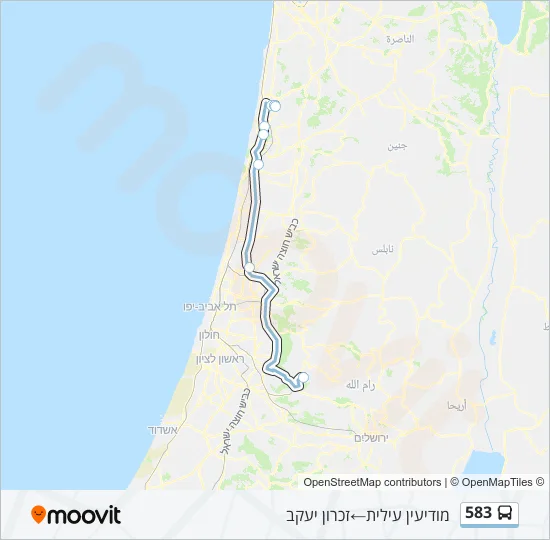 583 Bus Line Map