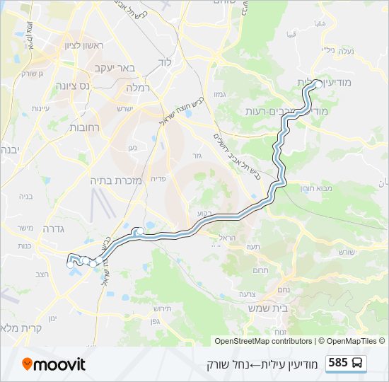 585 Bus Line Map