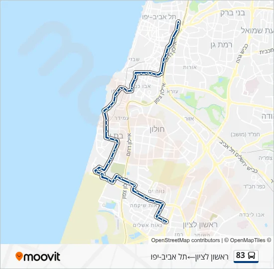 83 Bus Line Map