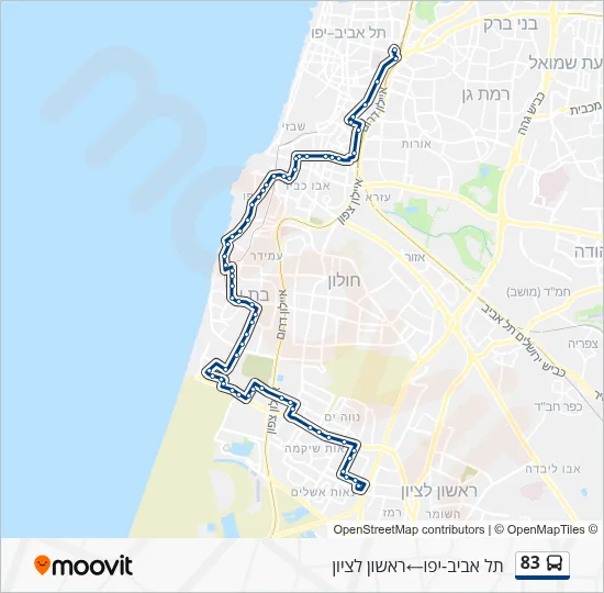 83 Bus Line Map